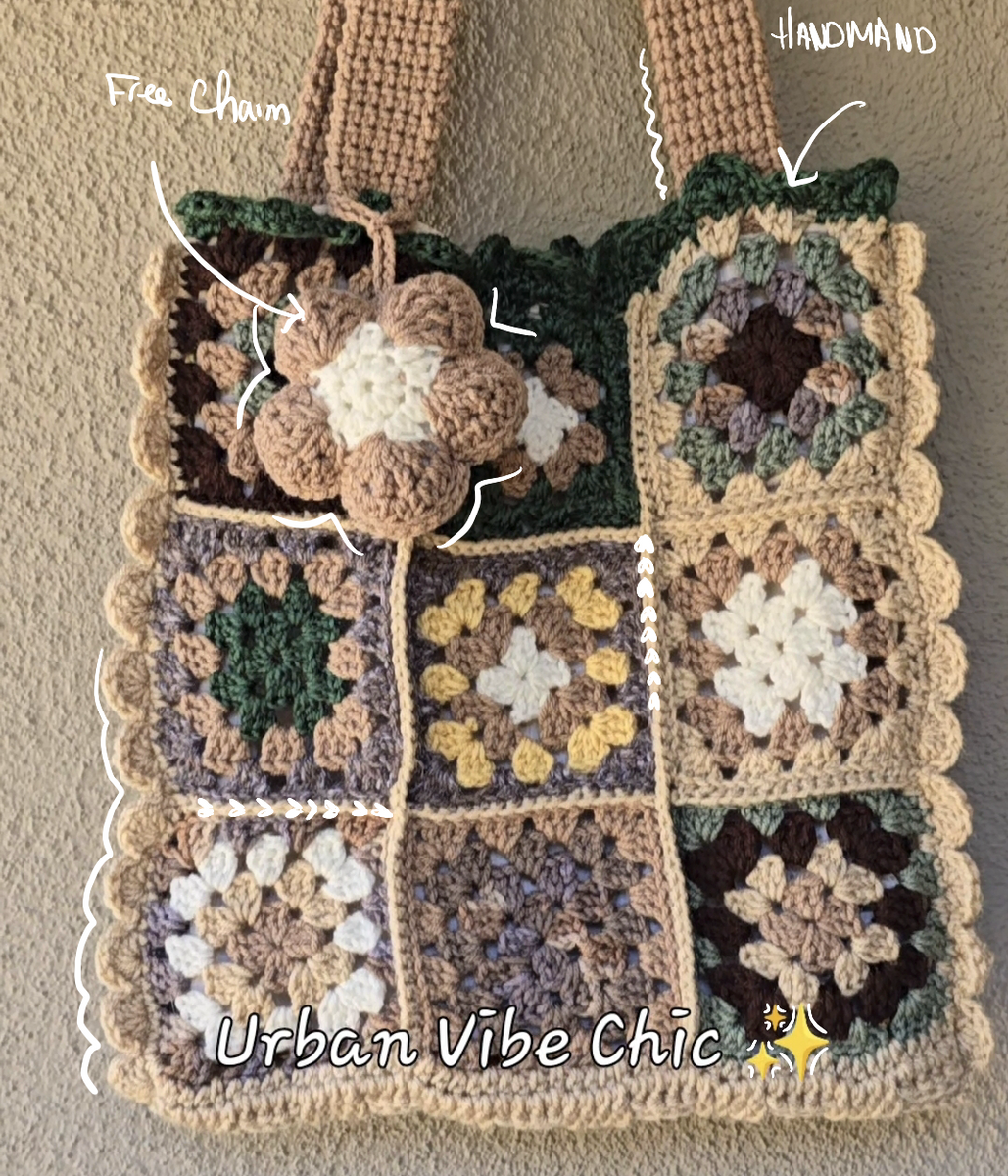 Crochet Tote Bag, Crochet Shoulder Bag - Natural – Urban
