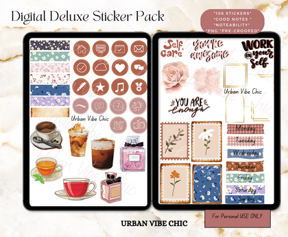 Black Girl Digital Stickers, Digital Planner Stickers, Printable Sticker