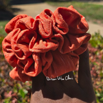 Unique Hair Scrunchies -  Burned Orange