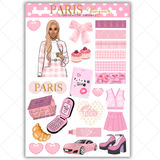 Black Girl Stickers - Pink Paris Classy Full Sheet 2