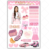 Black Girl Stickers - Pink Paris Classy Full Sheet 2