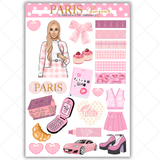 Black Girl Stickers - Pink Paris Classy Full Sheet 2