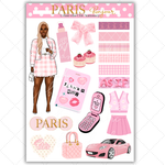 Black Girl Stickers - Pink Paris Classy Full Sheet 2