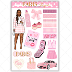 Black Girl Stickers - Pink Paris Classy Full Sheet 2