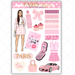 Black Girl Stickers - Pink Paris Classy Full Sheet 2