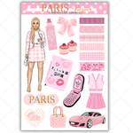 Black Girl Stickers - Pink Paris Classy Full Sheet 2