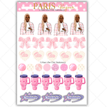 Black Girl Stickers - Pink Paris & Classy Sheet 1