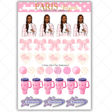 Black Girl Stickers - Pink Paris & Classy Sheet 1