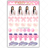 Black Girl Stickers - Pink Paris & Classy Sheet 1