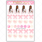 Black Girl Stickers - Pink Paris & Classy Sheet 2