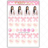 Black Girl Stickers - Pink Paris & Classy Sheet 2