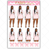 Black Girl Stickers - Pink Paris