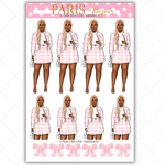 Black Girl Stickers - Pink Paris