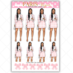 Black Girl Stickers - Pink Paris