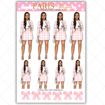 Black Girl Stickers - Pink Paris