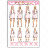 Black Girl Stickers - Pink Paris