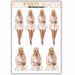 Black Girl Stickers - Paris & Blush