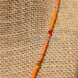 Orange Dream Daisy Beaded Necklace |Flower Bead Bead Necklace | Urban Vibe Chic | Seed Bead Jewelry