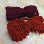 Set of 2 Handmade Crochet Hair Bow