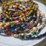 Seed Beads Stretch Bracelets - Midnight Green