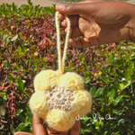 Crochet Flower Keychain | Crochet Bag Charm