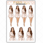 Black Girl Stickers - Paris & Blush