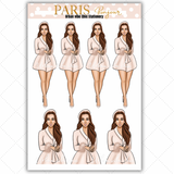 Black Girl Stickers - Paris & Blush