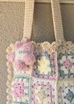 Crochet Tote Bag, Crochet Shoulder Bag - Pastel