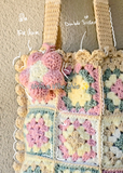 Crochet Tote Bag, Crochet Shoulder Bag - Pastel