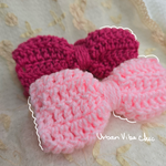 Set of 2 Handmade Crochet Hair Bow