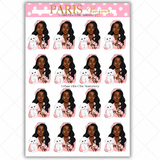 Black Girl Stickers - Pink Paris & Puppie