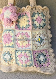 Crochet Tote Bag, Crochet Shoulder Bag - Pastel