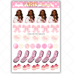 Black Girl Stickers - Pink Paris & Full Sheet 2