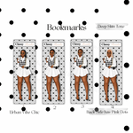 Black Girl Bookmarks -Pairs Black & White