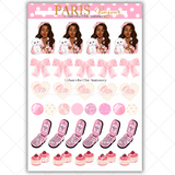 Black Girl Stickers - Pink Paris & Full Sheet 2