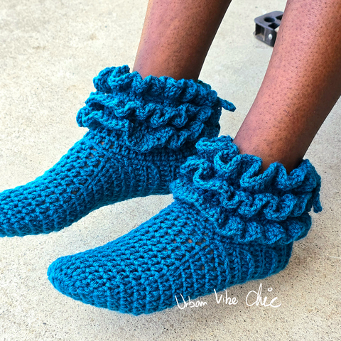 Crochet Ruffle Socks