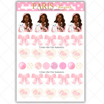 Black Girl Stickers - Pink Paris & Full Sheet 3