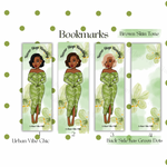 Black Girl Bookmarks - Green Never Stop Reading