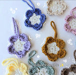 Crochet Flower Keychain | Crochet Bag Charm