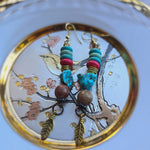 Beaded Earrings -Turquoise & Agate