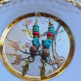 Beaded Earrings -Turquoise & Agate