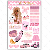 Black Girl Stickers - Pink Paris & Puppie Full Sheet