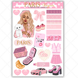 Black Girl Stickers - Pink Paris & Puppie Full Sheet