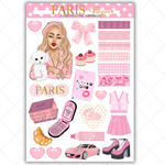 Black Girl Stickers - Pink Paris & Puppie Full Sheet