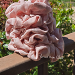 Linen Hair Scrunchies - Blush