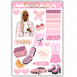 Black Girl Stickers - Pink Paris Classy Full Sheet 2