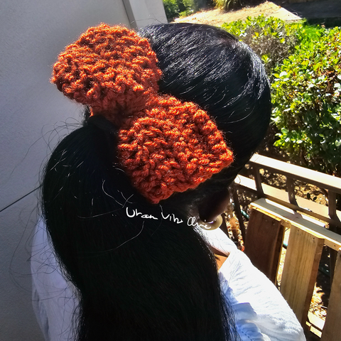 Set of 2 Handmade Crochet Hair Bow