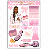 Black Girl Stickers - Pink Paris Classy Full Sheet 2