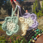 Crochet Flower Keychain | Crochet Bag Charm