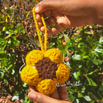 Crochet Flower Keychain | Crochet Bag Charm